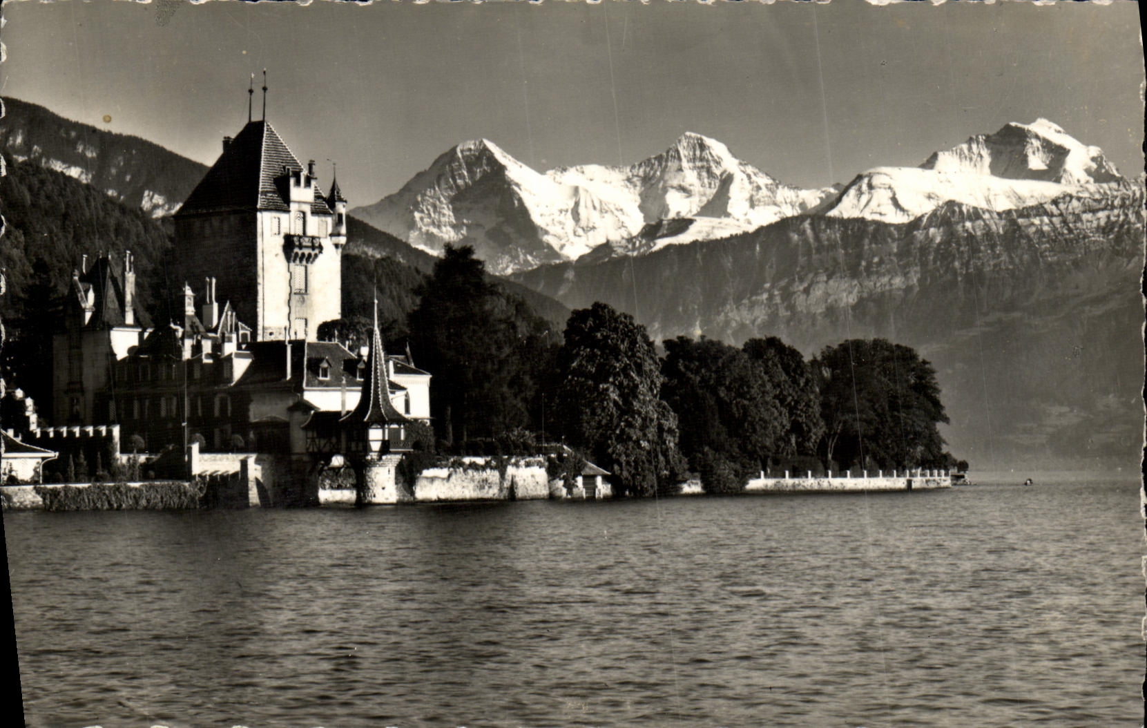 CPSM Oberhofen am Thunersee Eiger Monch Junfrau