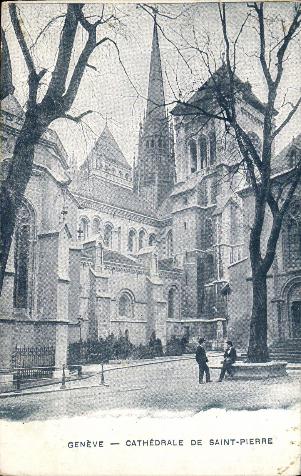 VINTAGE POSTCARD Geneva Cathedral Of Saint Pierre