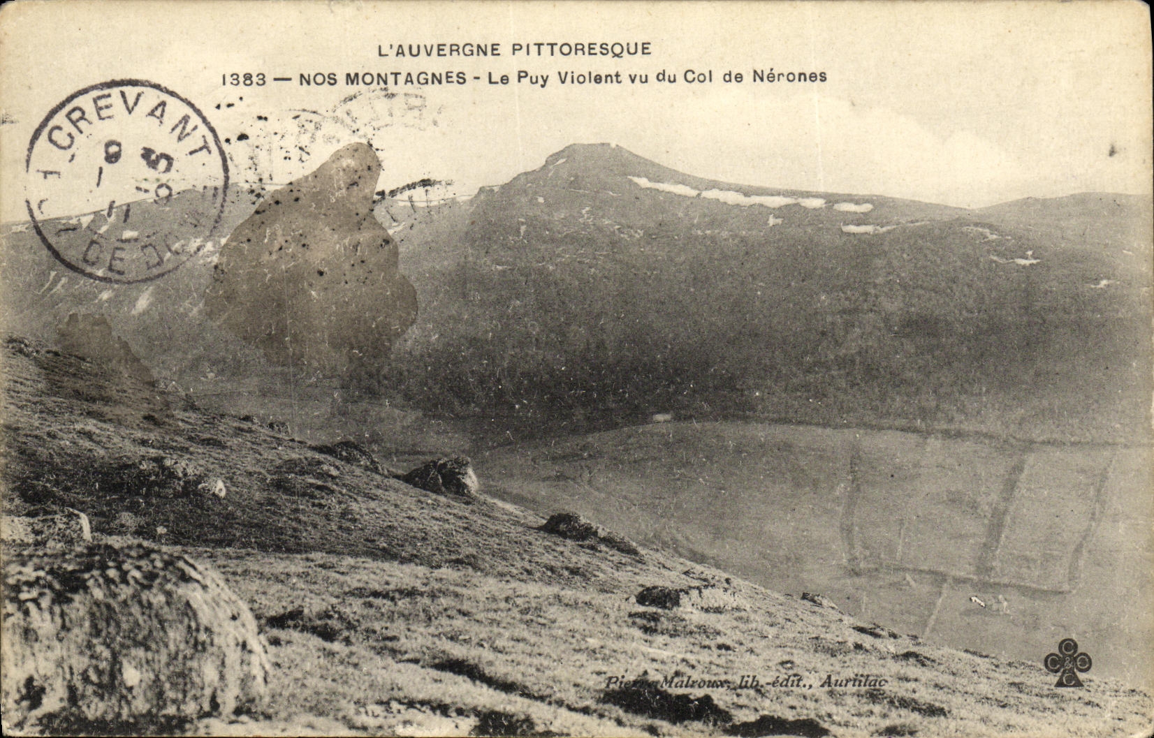 VINTAGE POSTCARD L Auvergne Our Mountains Violent Puy Seen Of the Collar De Nerones