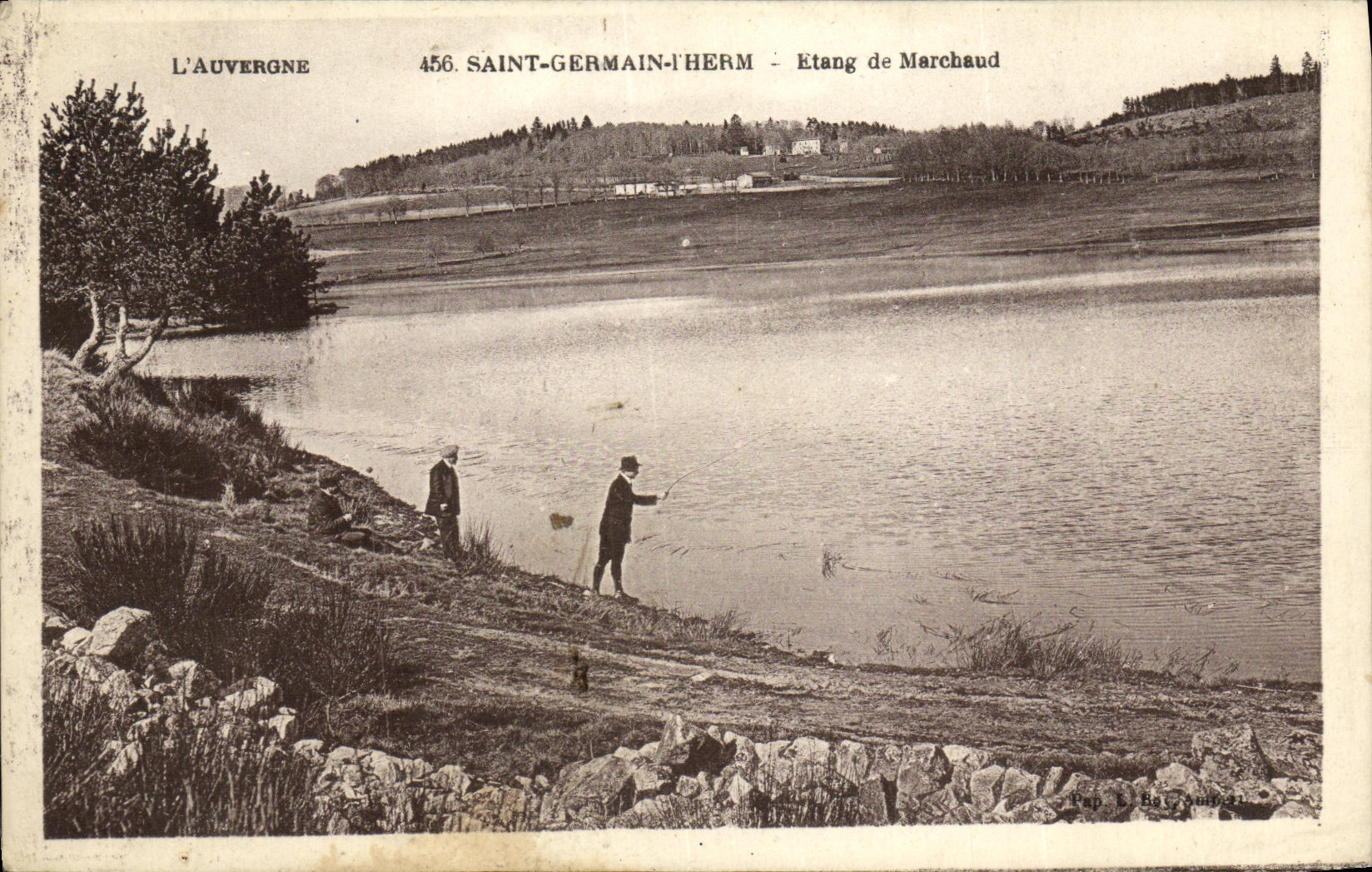VINTAGE POSTCARD Saint Germain L Herm Pond De Marchaud