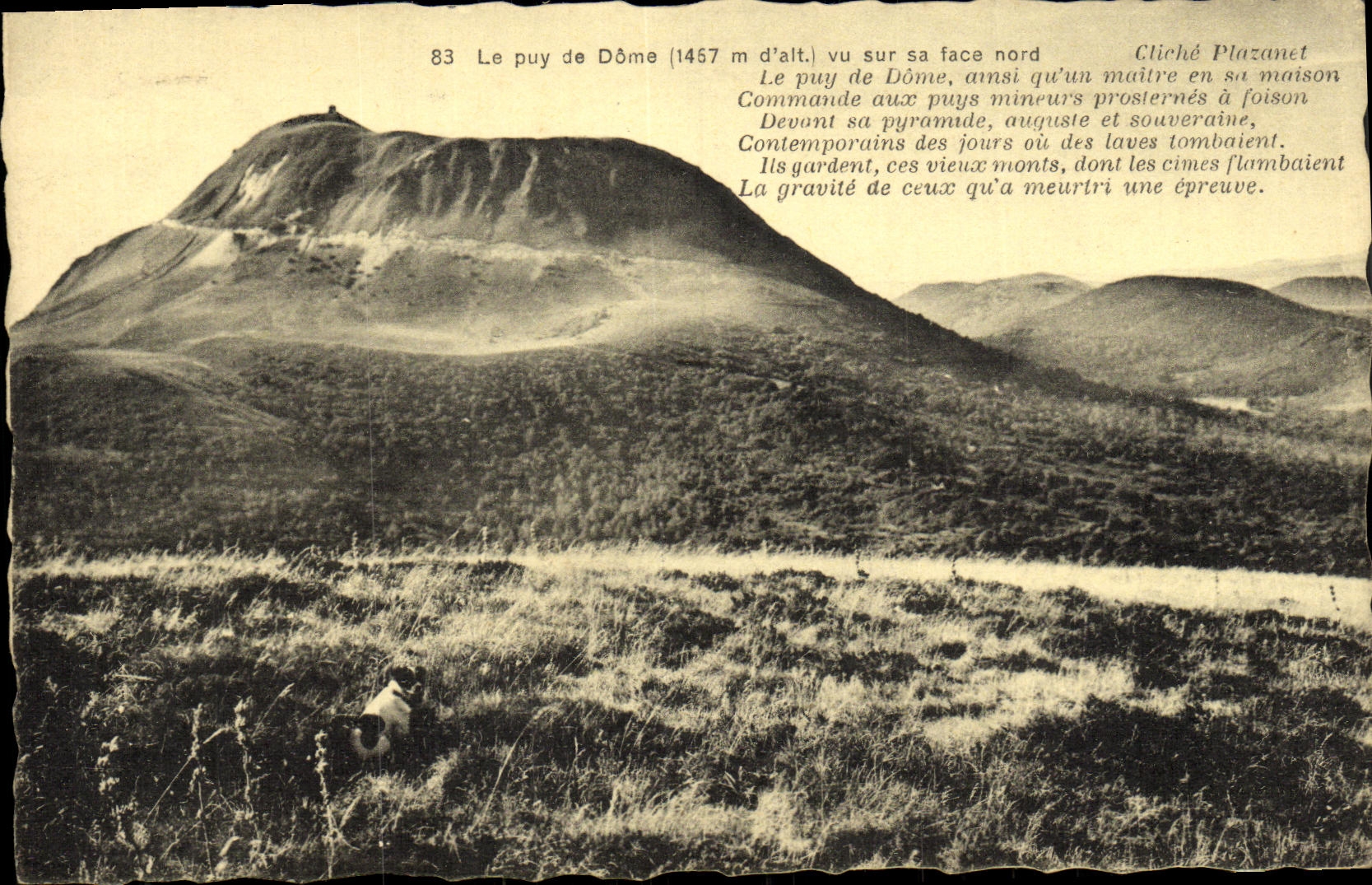 VINTAGE POSTCARD Puy de Dome seen on its northern face