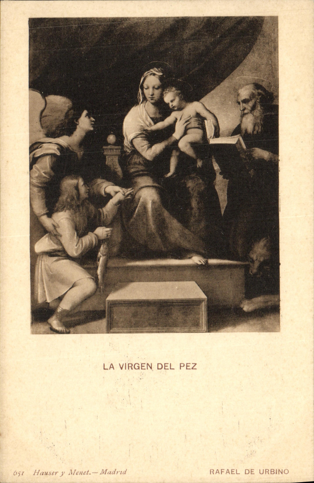 CPA La Virgen Del Pez Rafael de Urbino