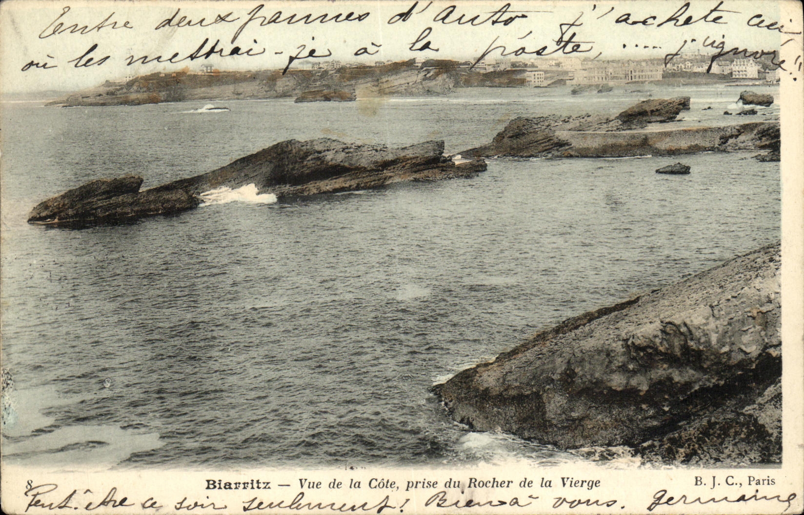 CPA Biarritz Vue De La Cote Prise Du Rocher de la vierge 