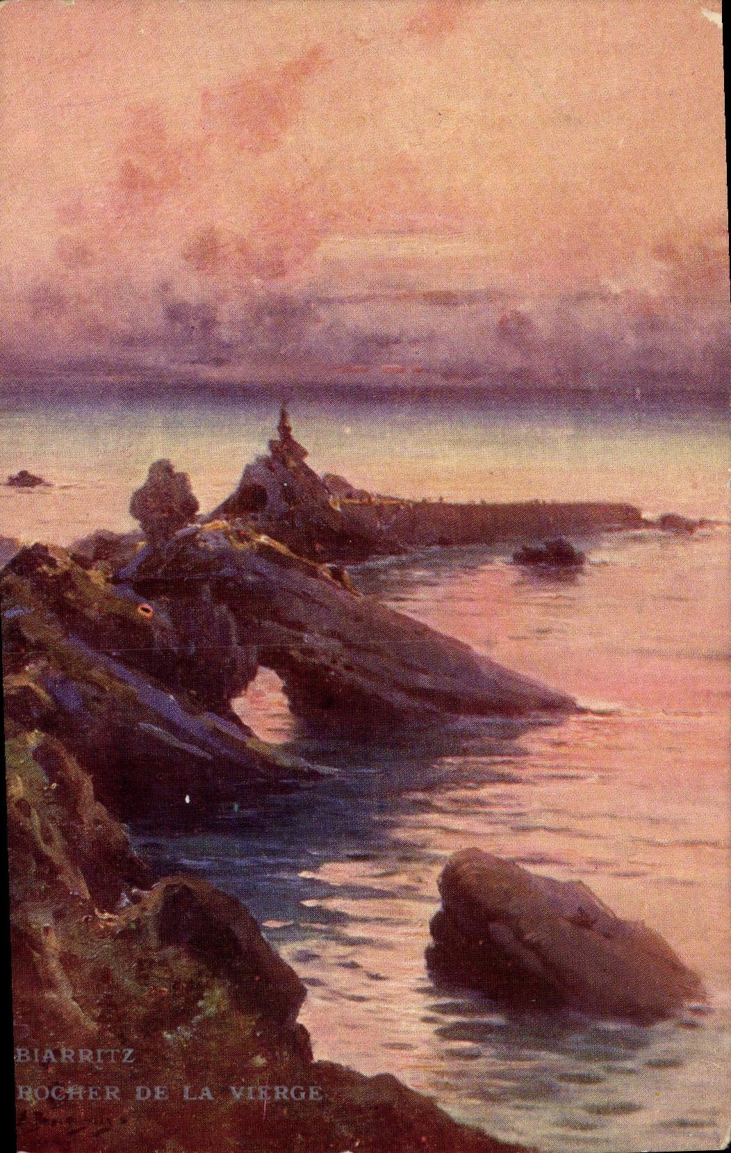 CPA Biarritz Rocher De La Vierge 