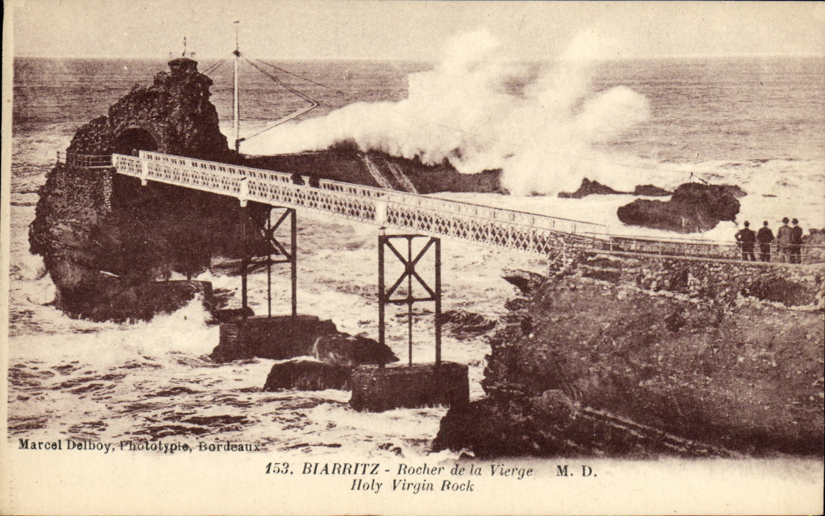 CPA Biarritz Rocher De La Vierge 