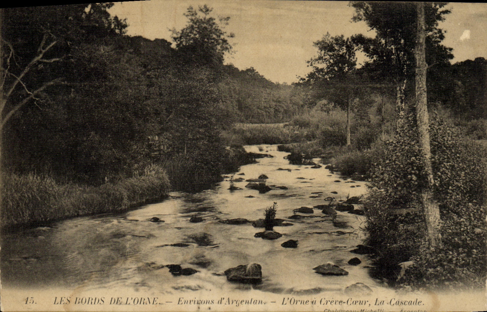 CPA Environs d Argentan L Orne L Orne a Creve Coeur La cascade
