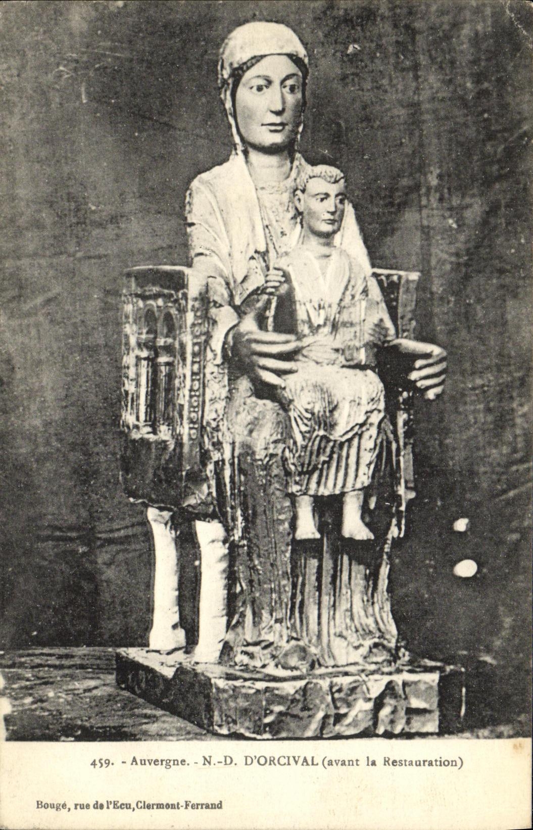 POSTAL Auvergne NR D Orcival de la VENDIMIA antes de la restauracion