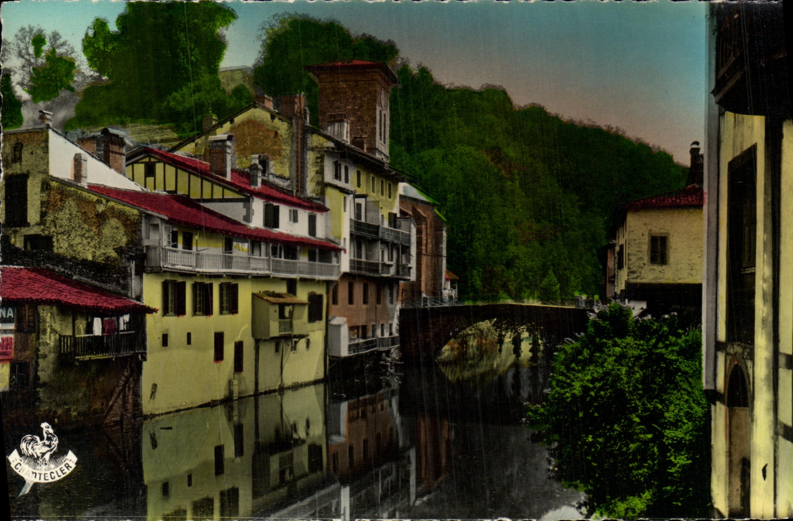 CPSM St Jean Foot Of Port Old women Houses On Nive