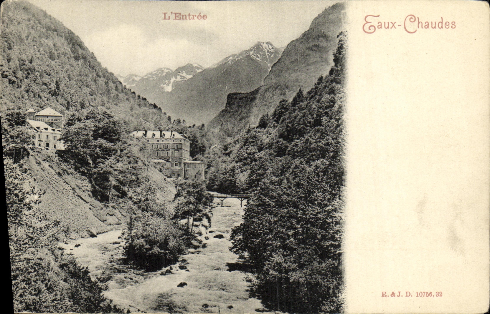 VINTAGE POSTCARD Warm water L entered