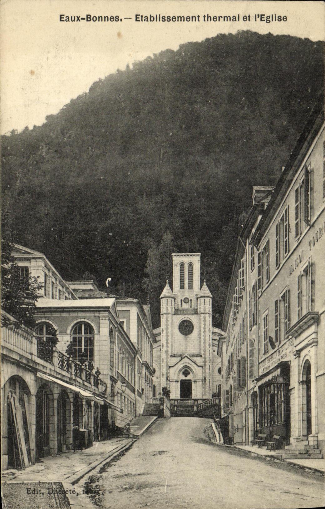 VINTAGE POSTCARD Good Water Hydropathic establishment And L Church