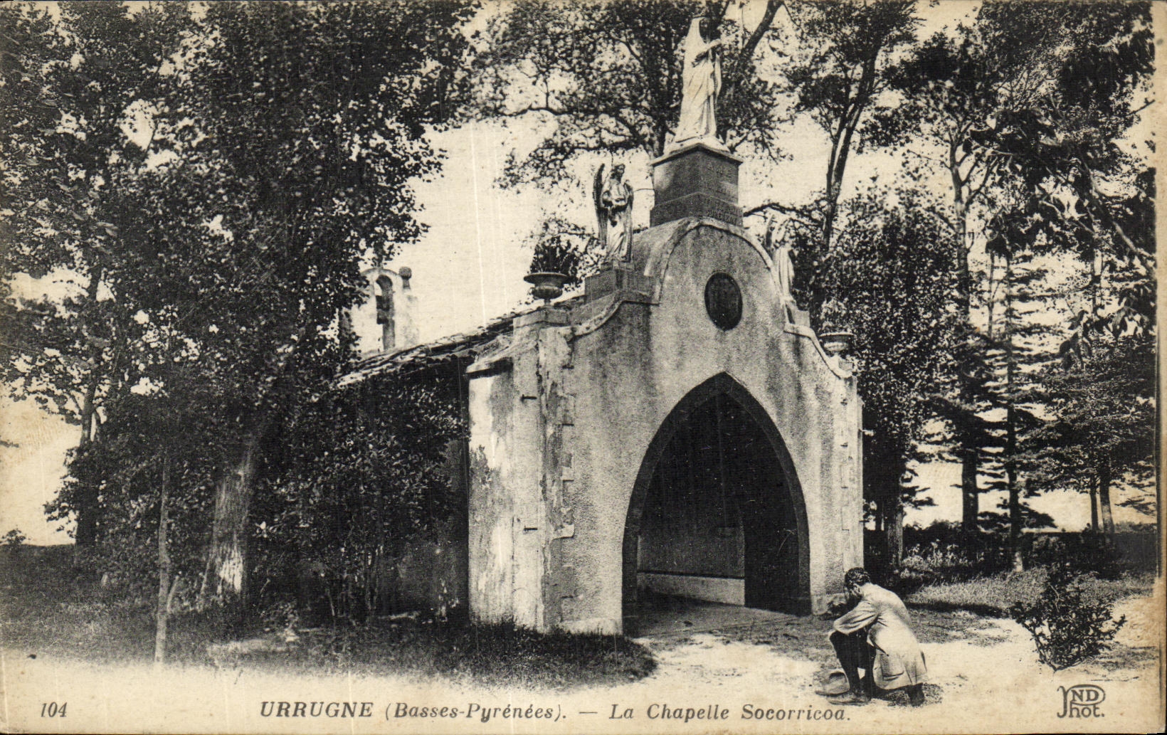 POSTAL Urrugne La Chapelle Socorricoa de la VENDIMIA