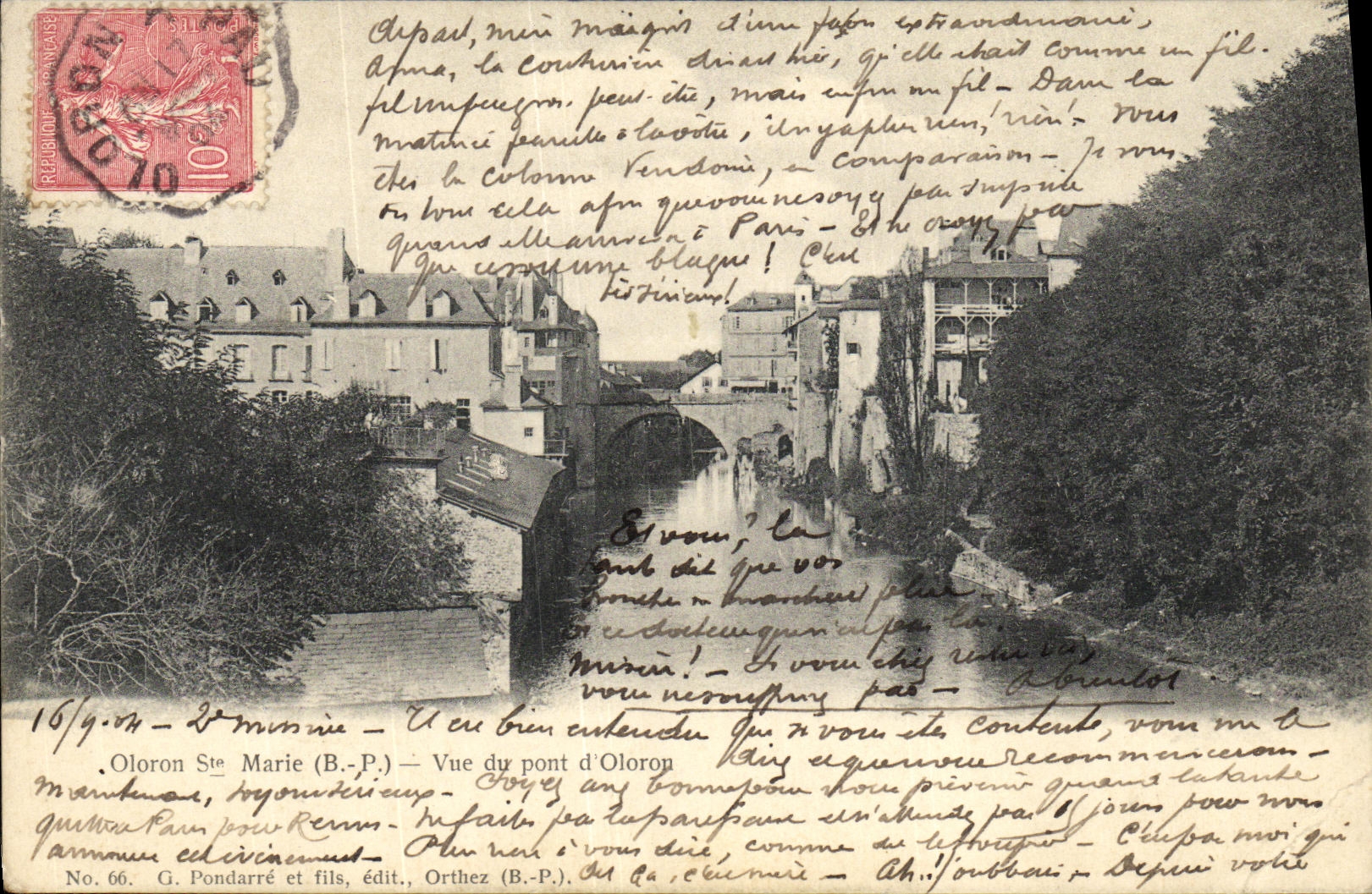 CPA Oloron Ste Marie Vue du Pont D Oloron