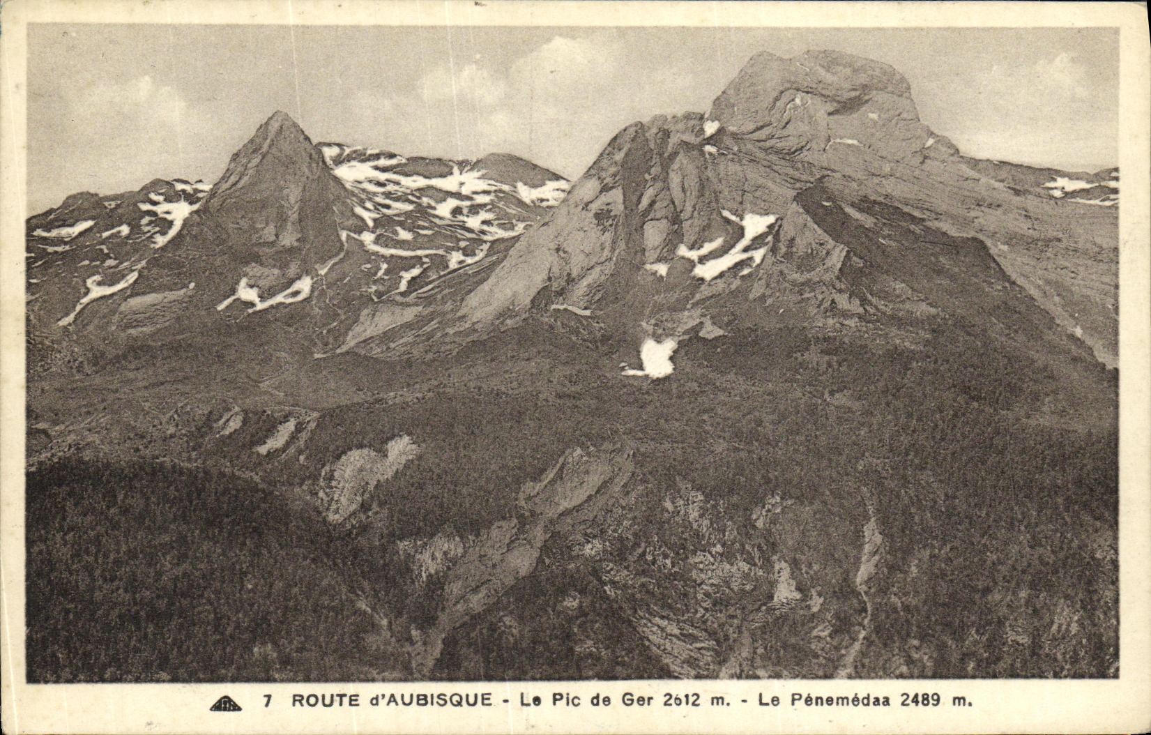 VINTAGE POSTCARD Road D Aubisque the Peak of Ger Penemedaa