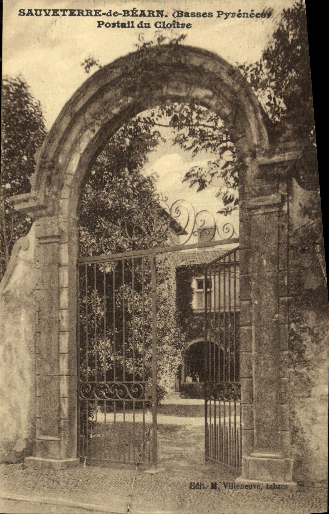 VINTAGE POSTCARD Sauveterre De Bearn Gate Of the Cloister
