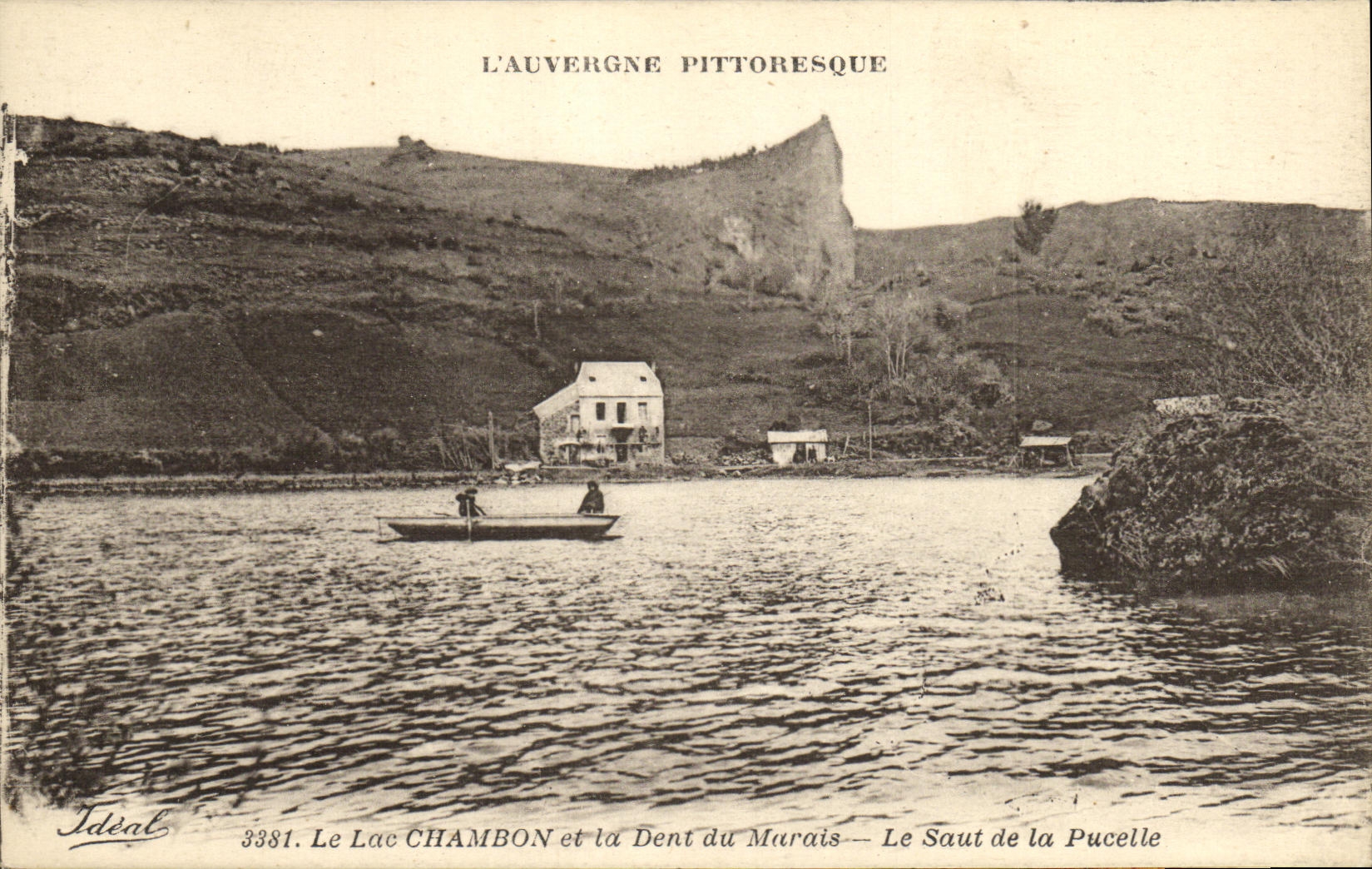 VINTAGE POSTCARD Edges Of Lake Chambon and the Tooth Of the Marsh the Jump of the Virgin