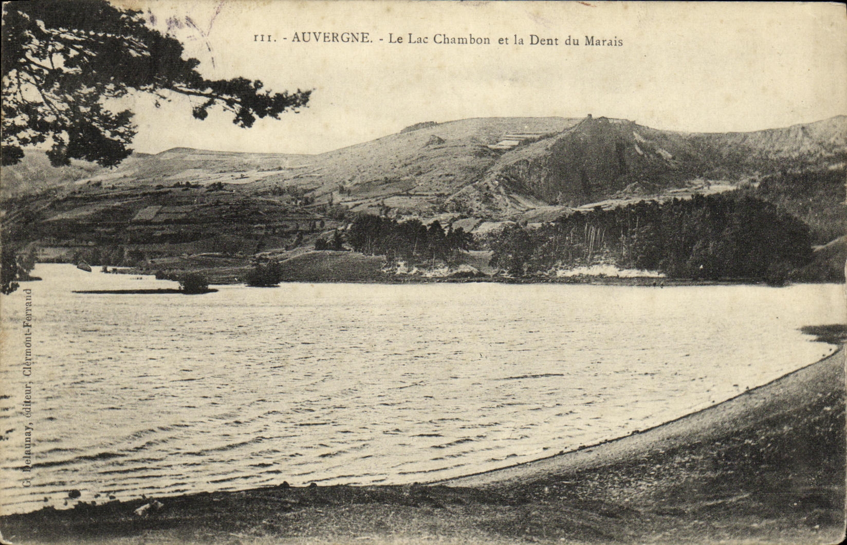 VINTAGE POSTCARD the Lake Chambon And the Tooth of the Marsh