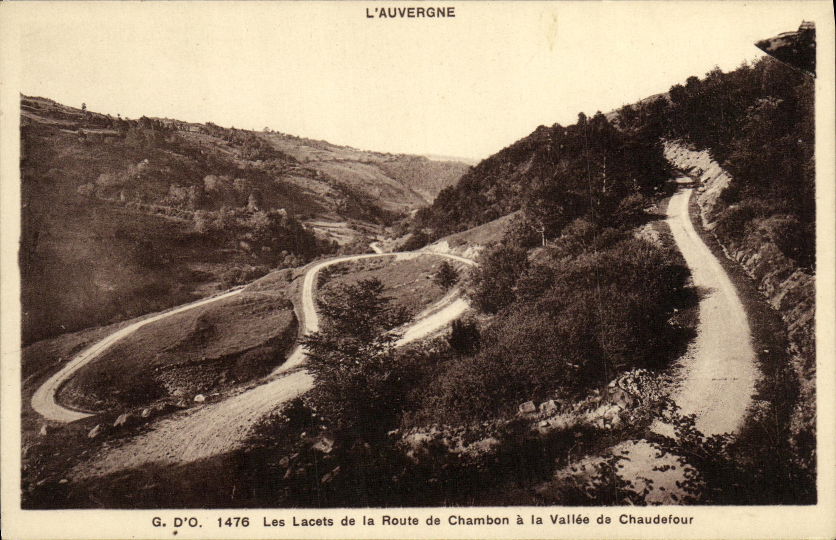 VINTAGE POSTCARD the Lake Chambon And the Valley of Chaudefour