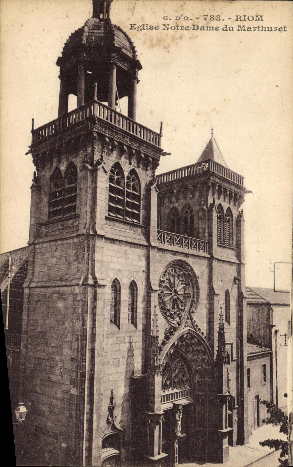 Iglesia de Riom Notre Dame de la POSTAL de la VENDIMIA de Marthuret
