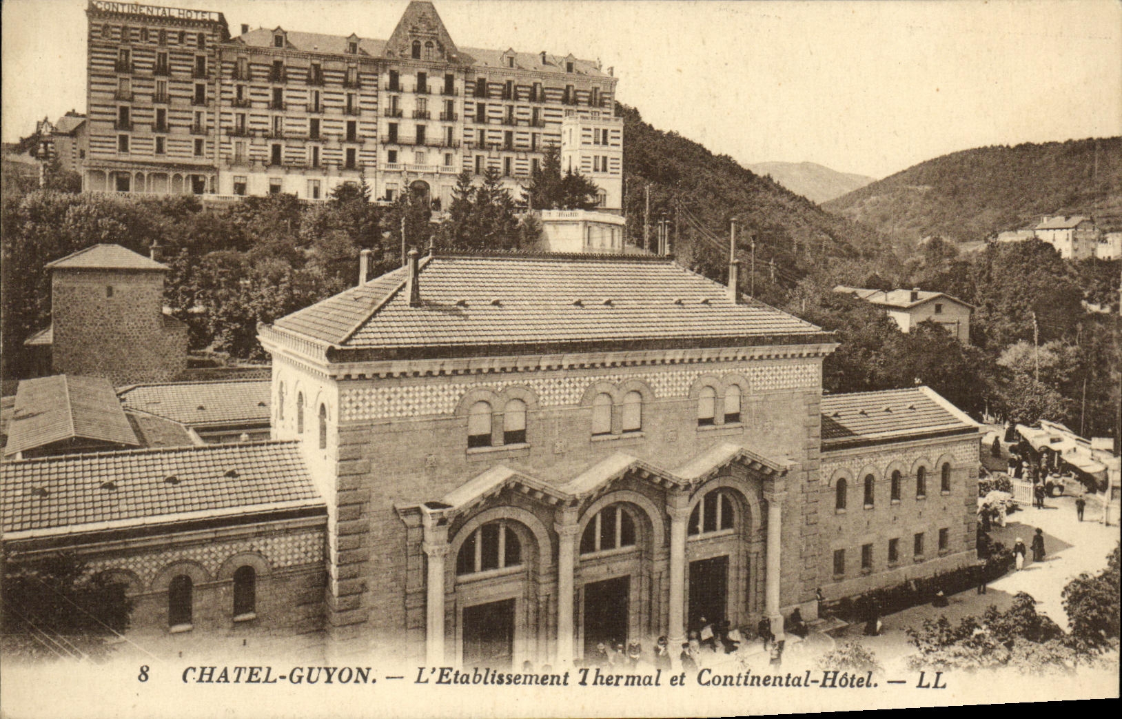 POSTAL Chatel Guyon L establecimiento hidropatico y hotel continental de la VENDIMIA