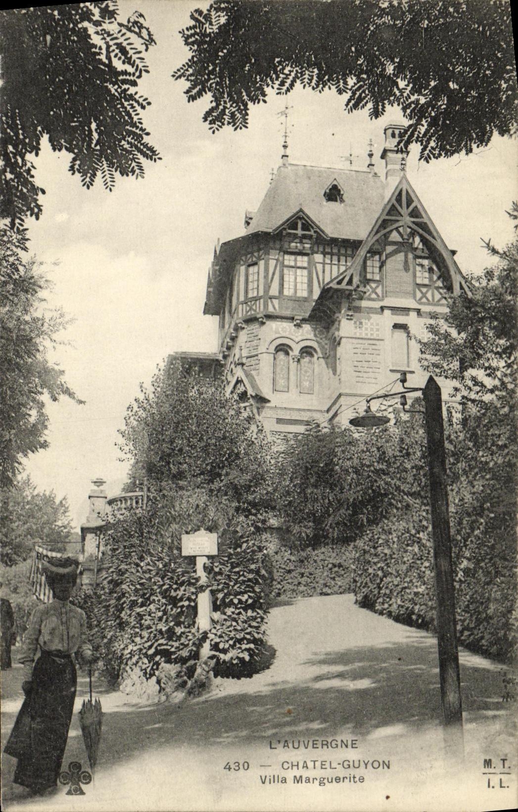 Chalet de la margarita de ChatelGuyon de la POSTAL de la VENDIMIA