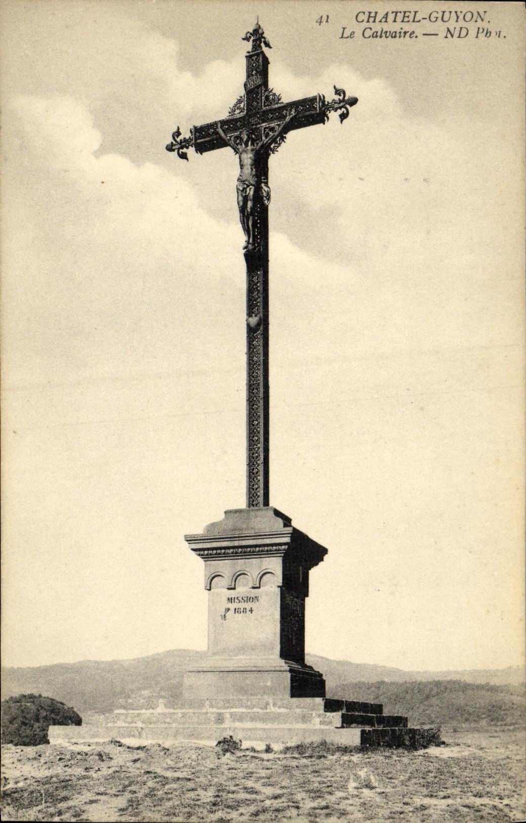 POSTAL ChatelGuyon de la VENDIMIA el martirio