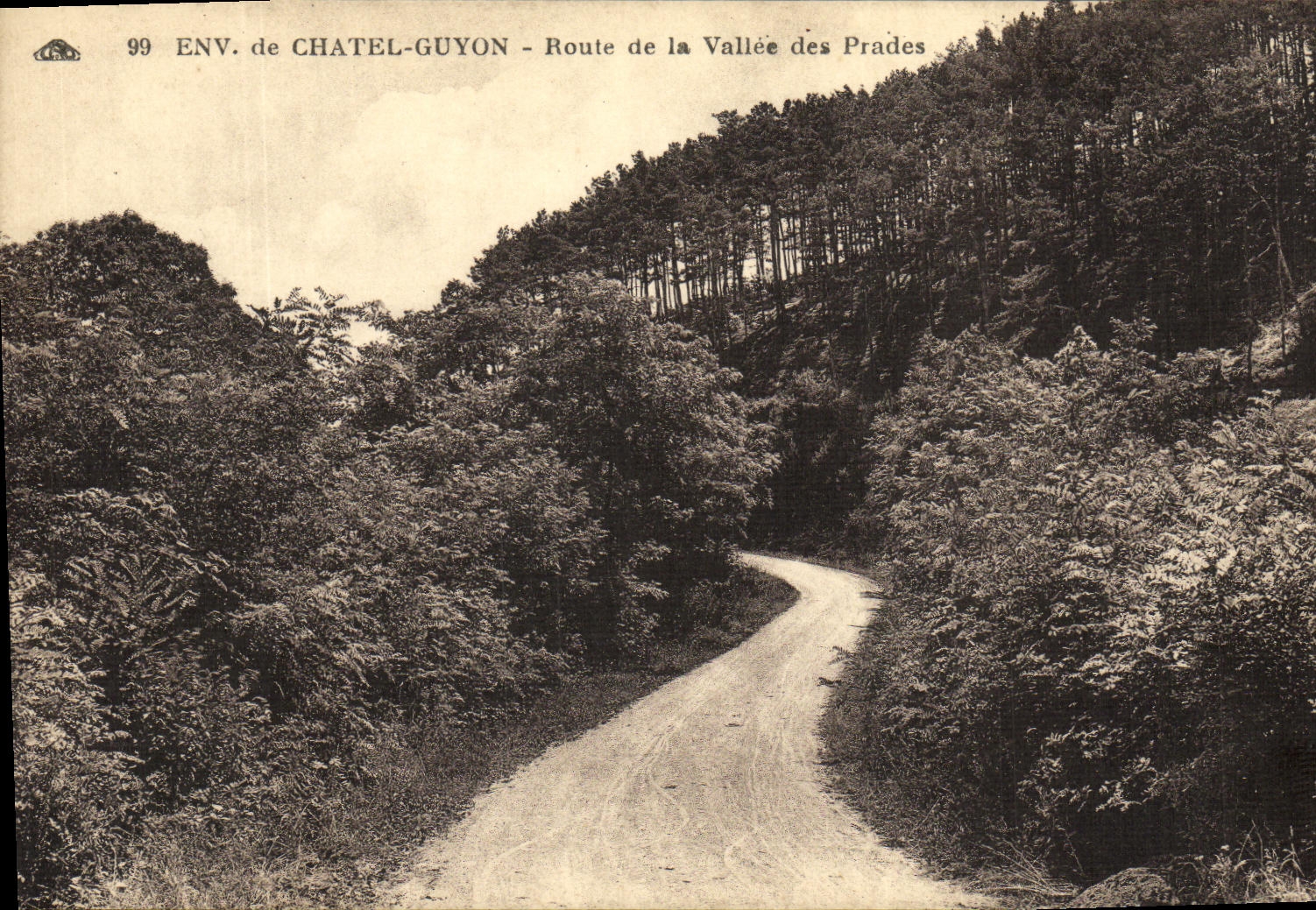 VINTAGE POSTCARD Env De Chatel Guyon Road of the Valley Of Prades