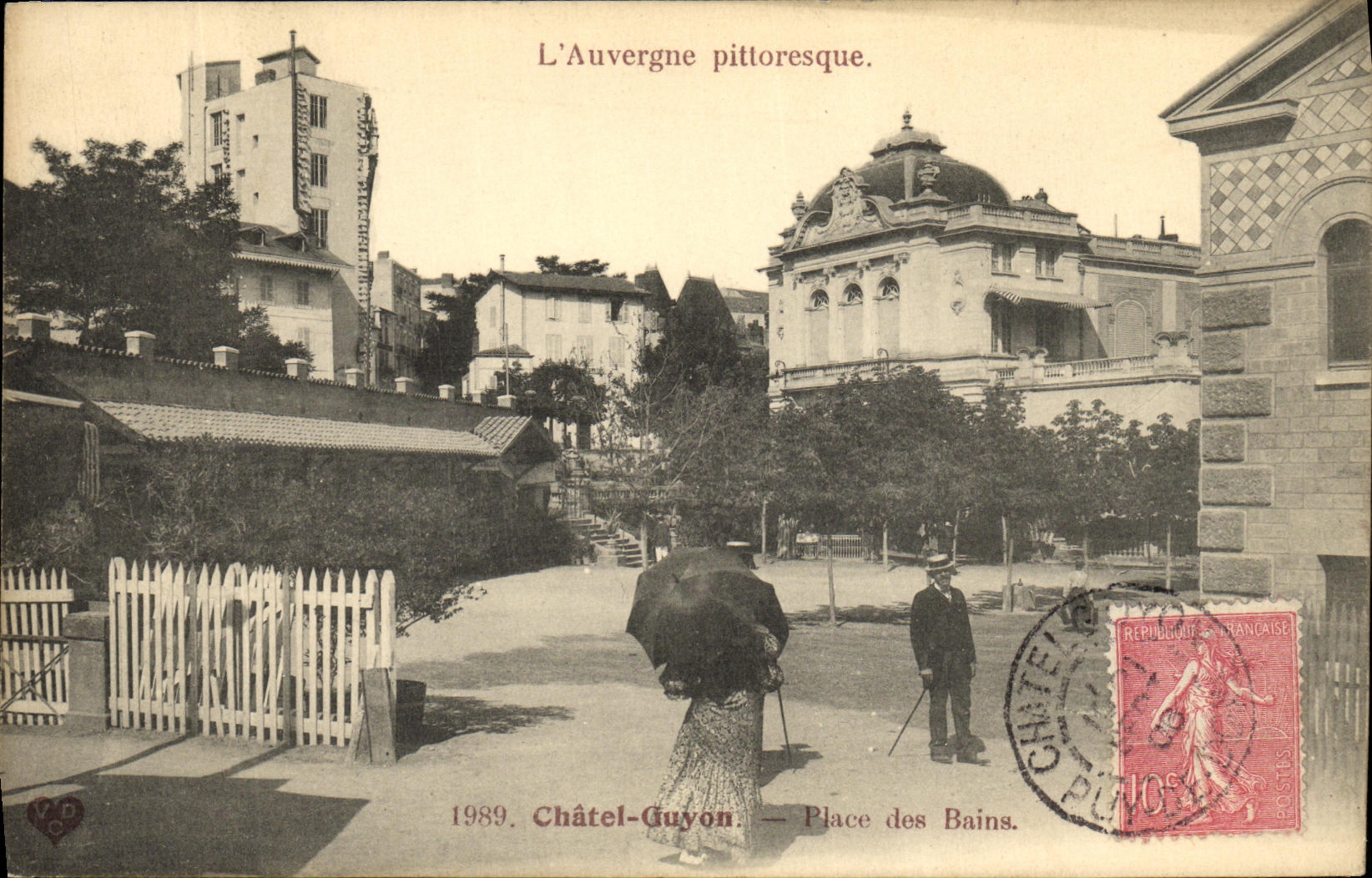 La POSTAL Chatel Guyon de la VENDIMIA pone banos