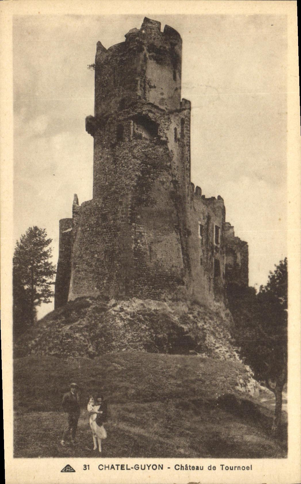 POSTAL Chatel Guyon Castle De Tournoel de la VENDIMIA