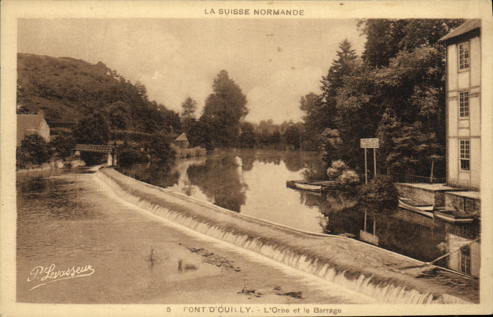 CPA Pont D Ouilly L Orne et Le Barrage 