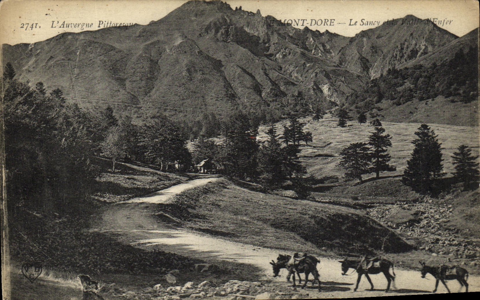 VINTAGE POSTCARD the Mount Gilds Sancy and the valley D hell
