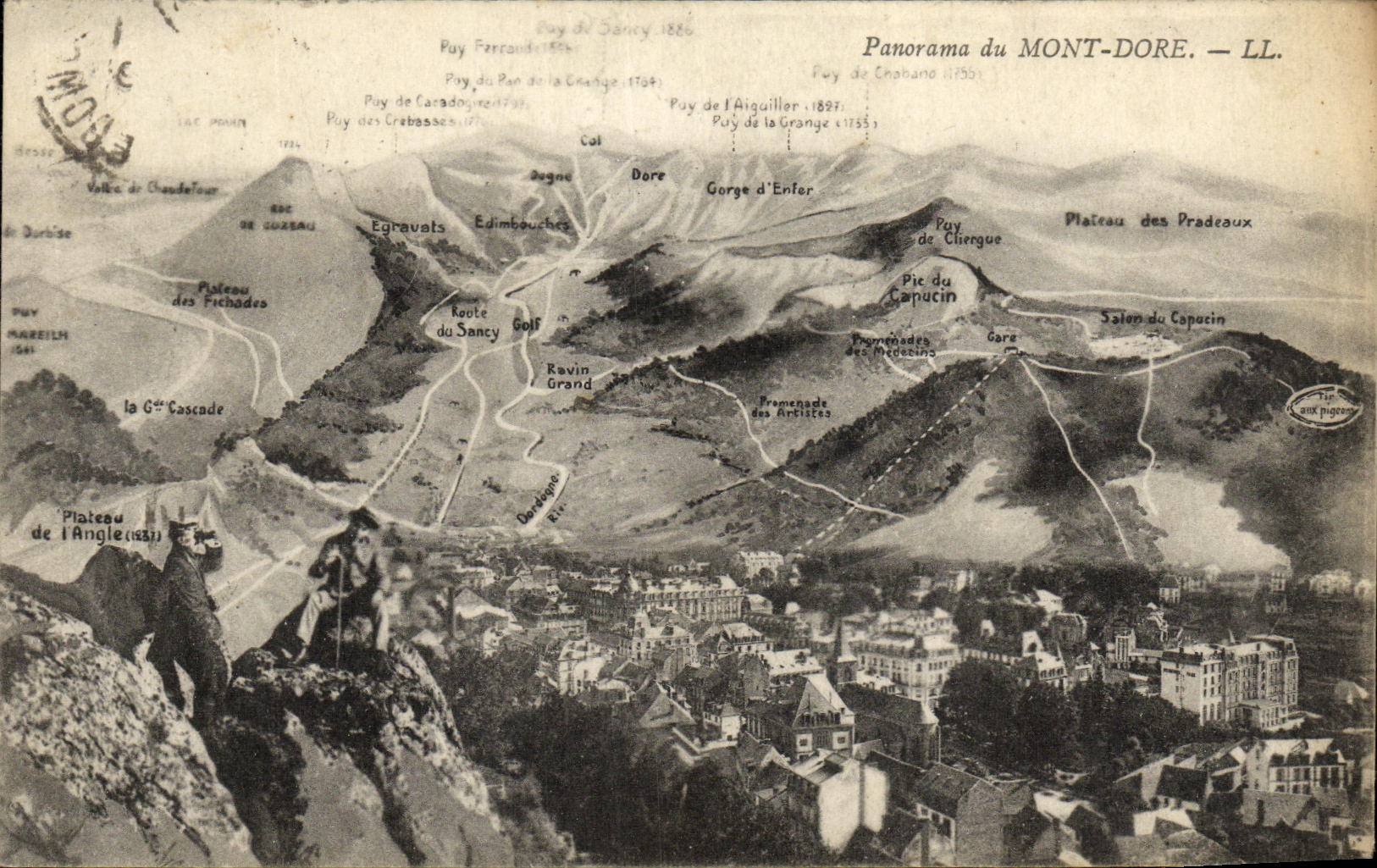 VINTAGE POSTCARD Panorama Of the Mount Gilds