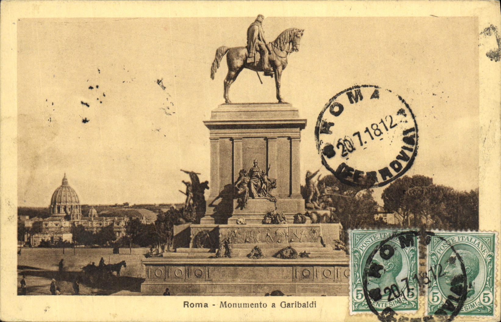 CPA Roma Monumento A Garibaldi 