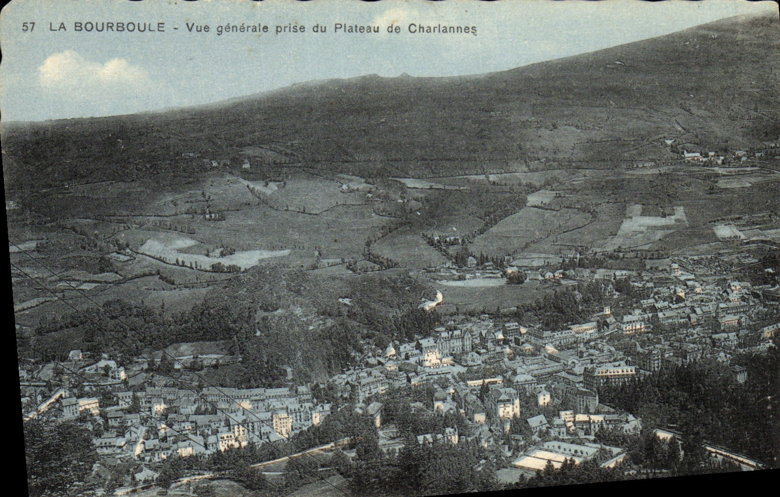 VINTAGE POSTCARD Bourboule View Taken Of the Plate of Charlannes