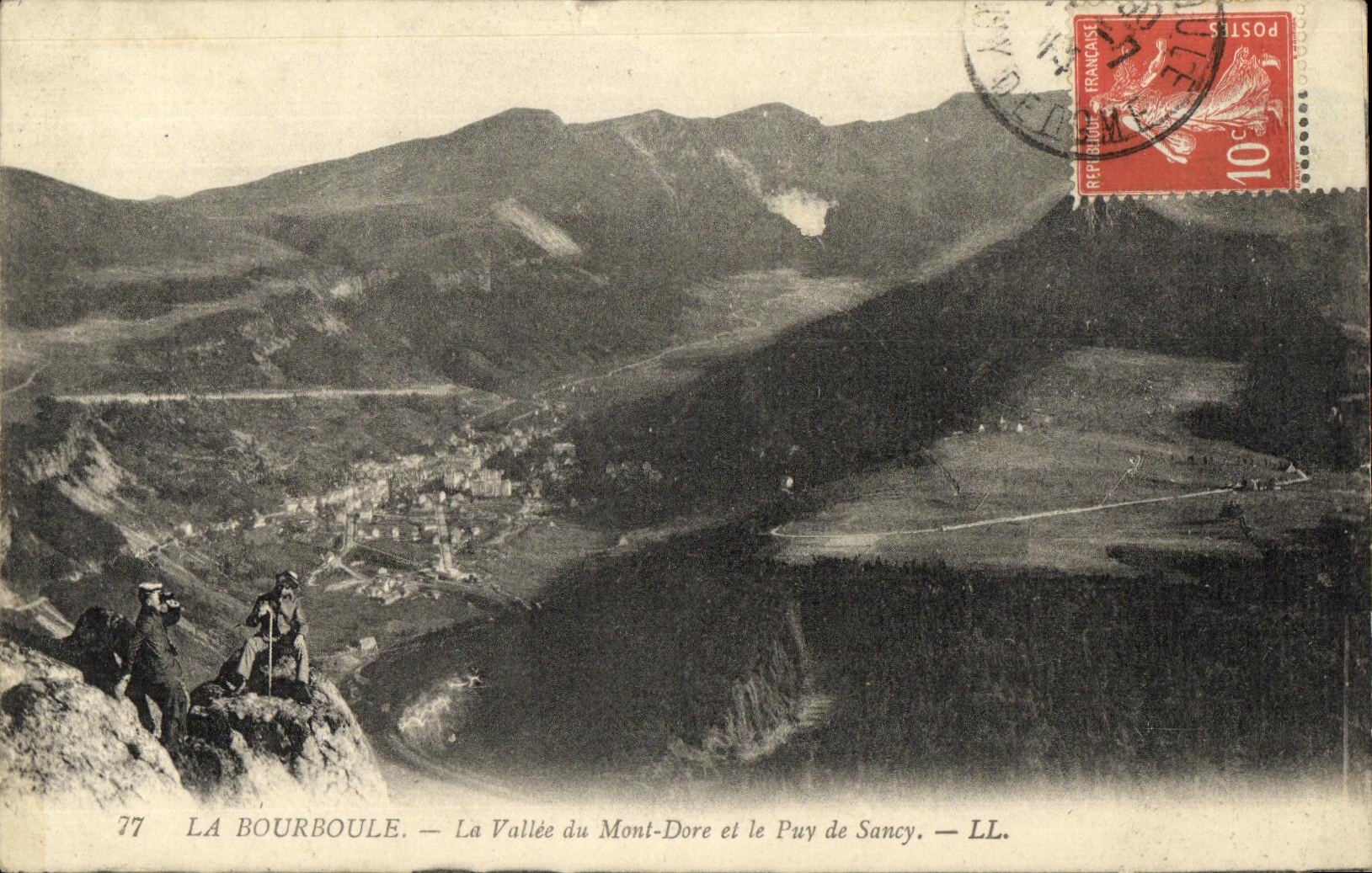 VINTAGE POSTCARD Bourboule the Valley Of the Mount Gilds And Puy De Sancy