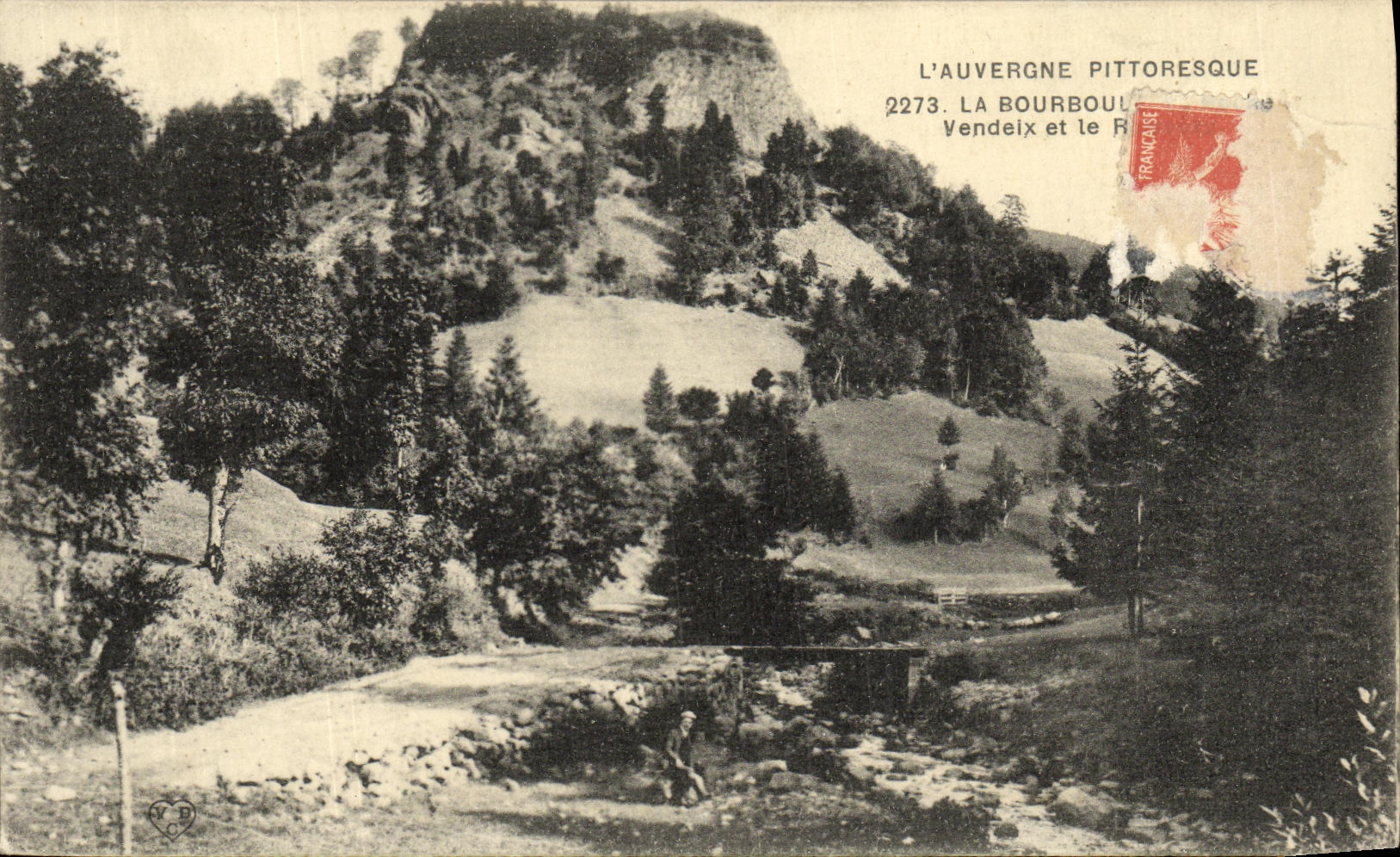 VINTAGE POSTCARD Bourboule Vendeix and Rocks
