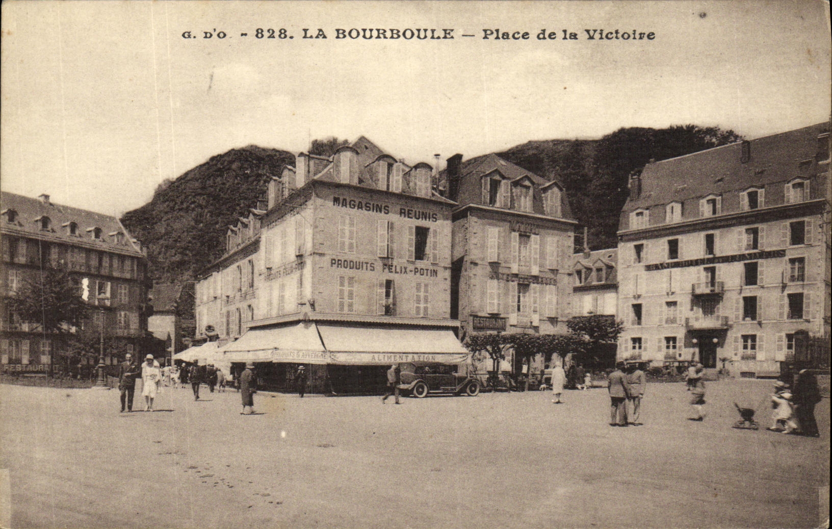 VINTAGE POSTCARD Bourboule Places of the Victoire