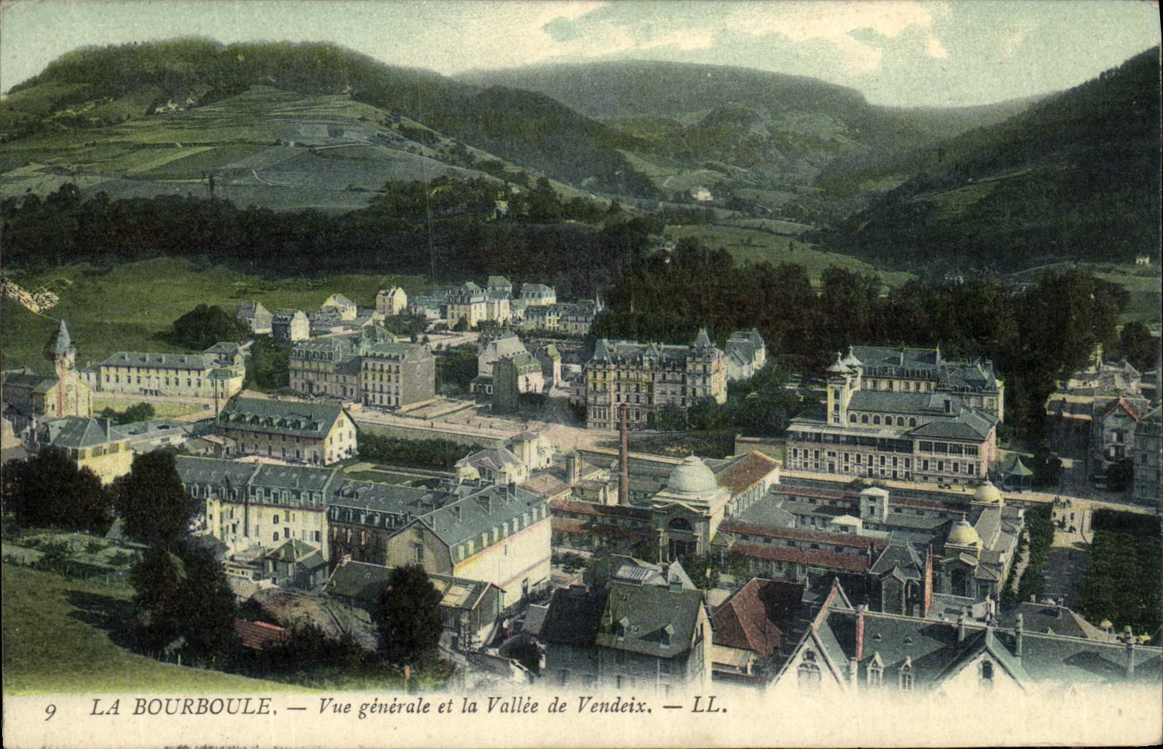 VINTAGE POSTCARD Bourboule View and the Valley of Vendeix