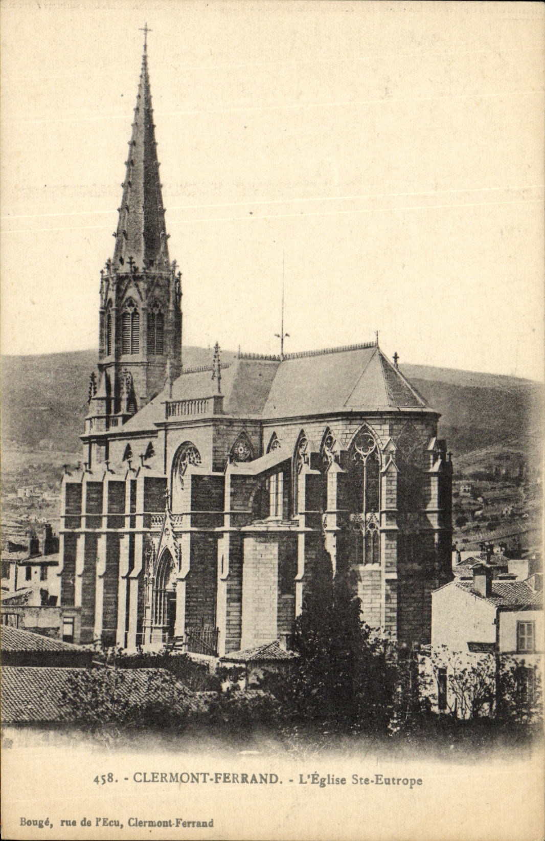 POSTAL Clermont Ferrand L iglesia co de la VENDIMIA  Eutrope