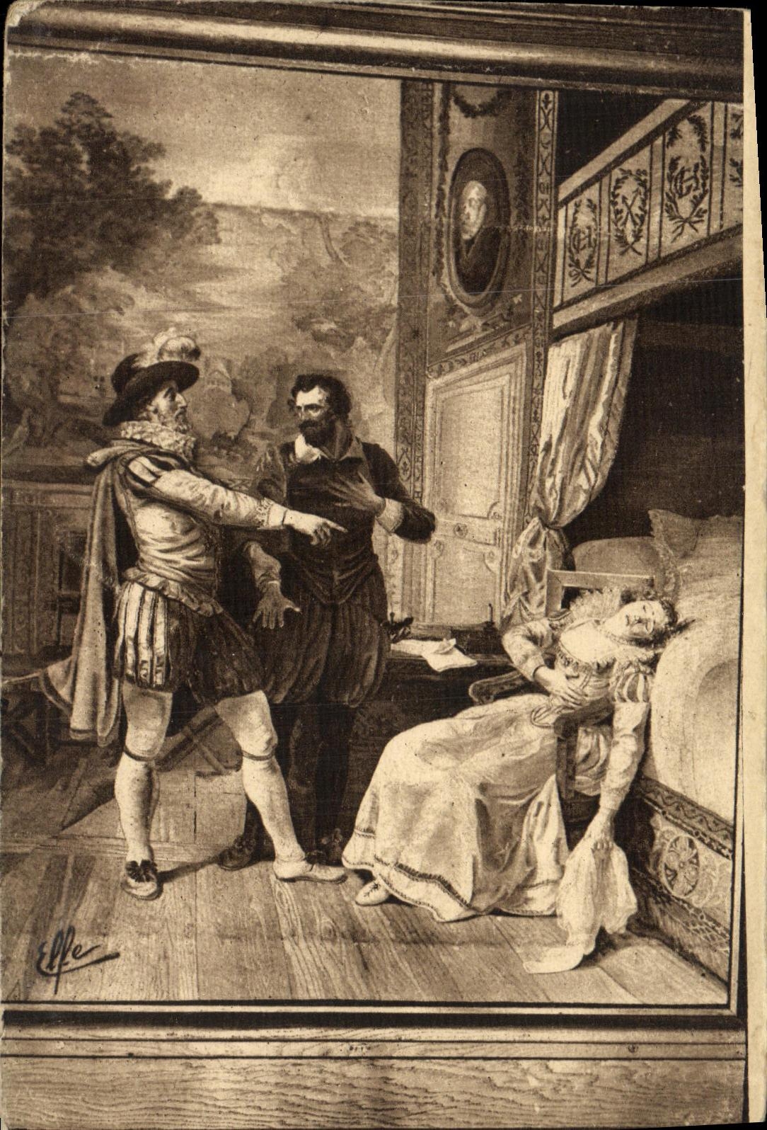 VINTAGE POSTCARD Pau Tapestry Of the Castle Fainding of Gabrielle D Esthee