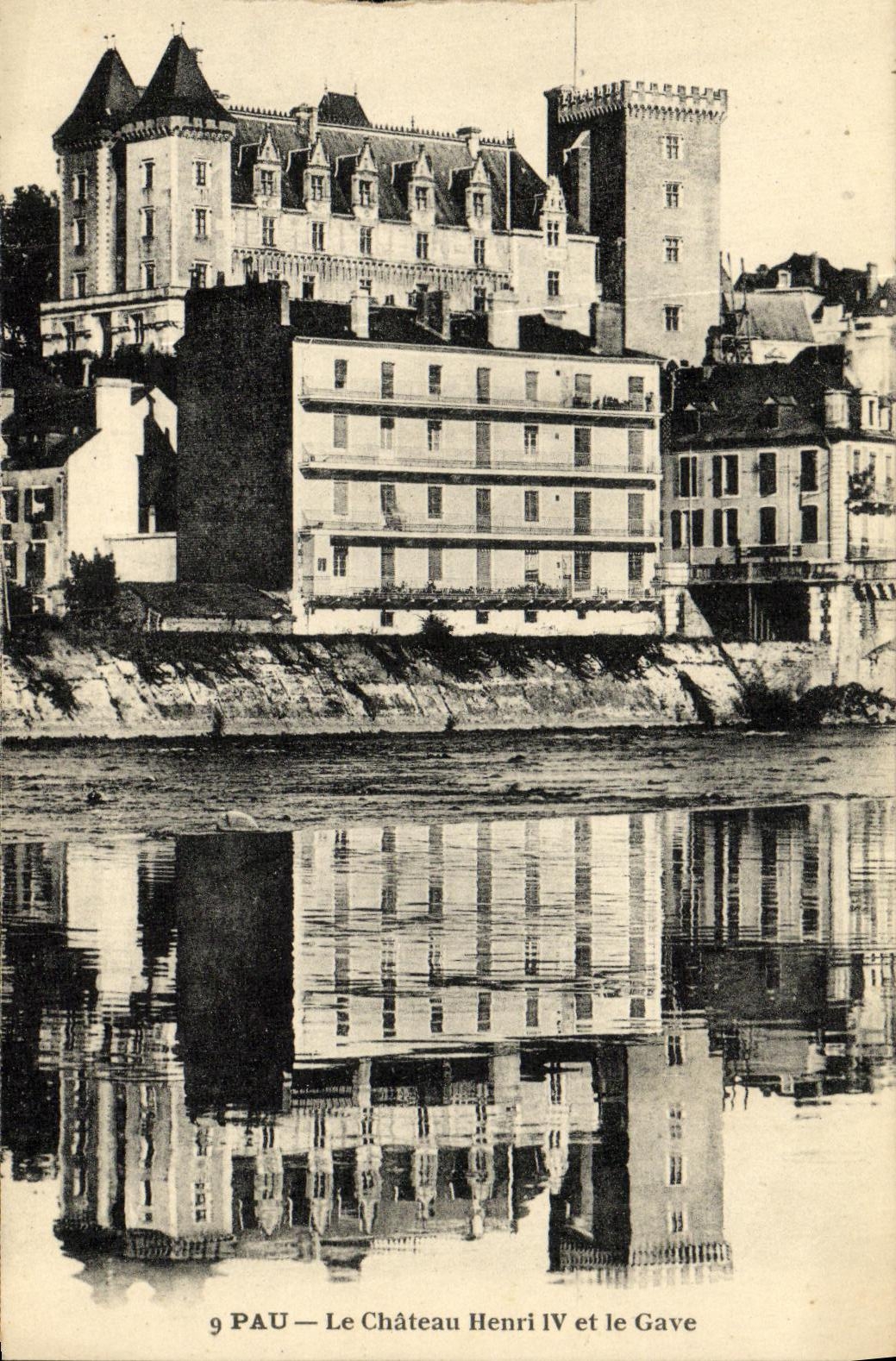 VINTAGE POSTCARD Pau the Castle Henri IV And Gave