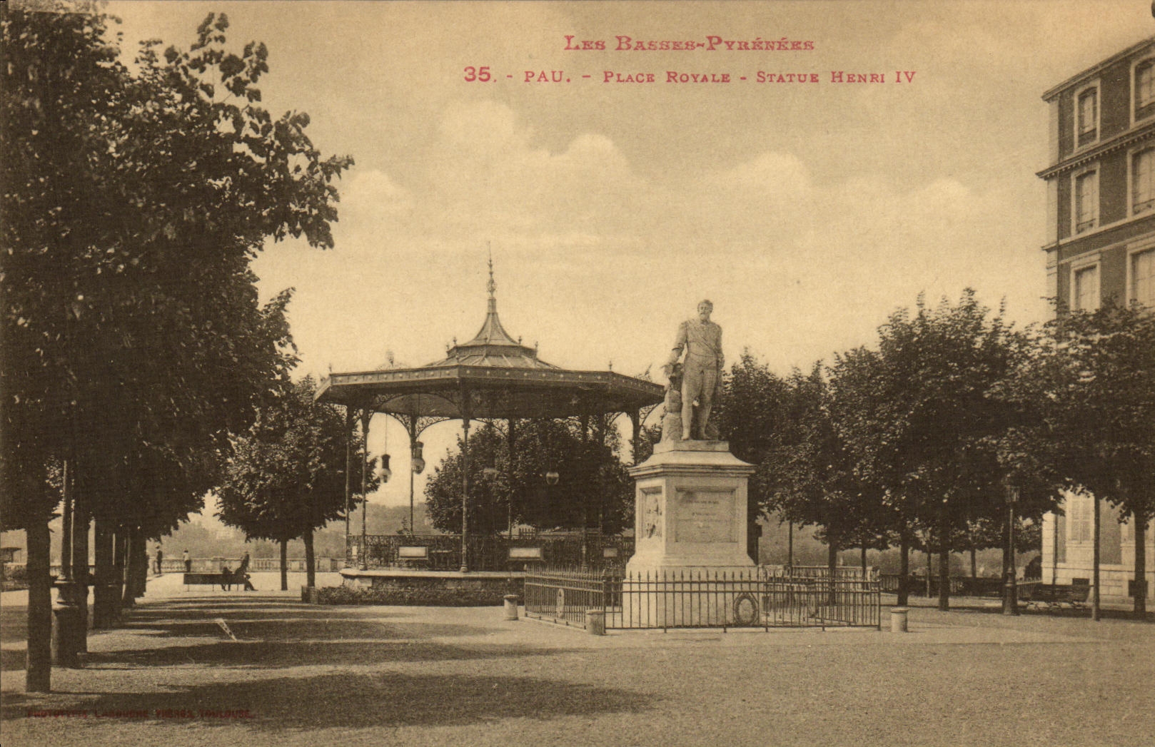 VINTAGE POSTCARD Pau Plage Royal Rules HenriIV