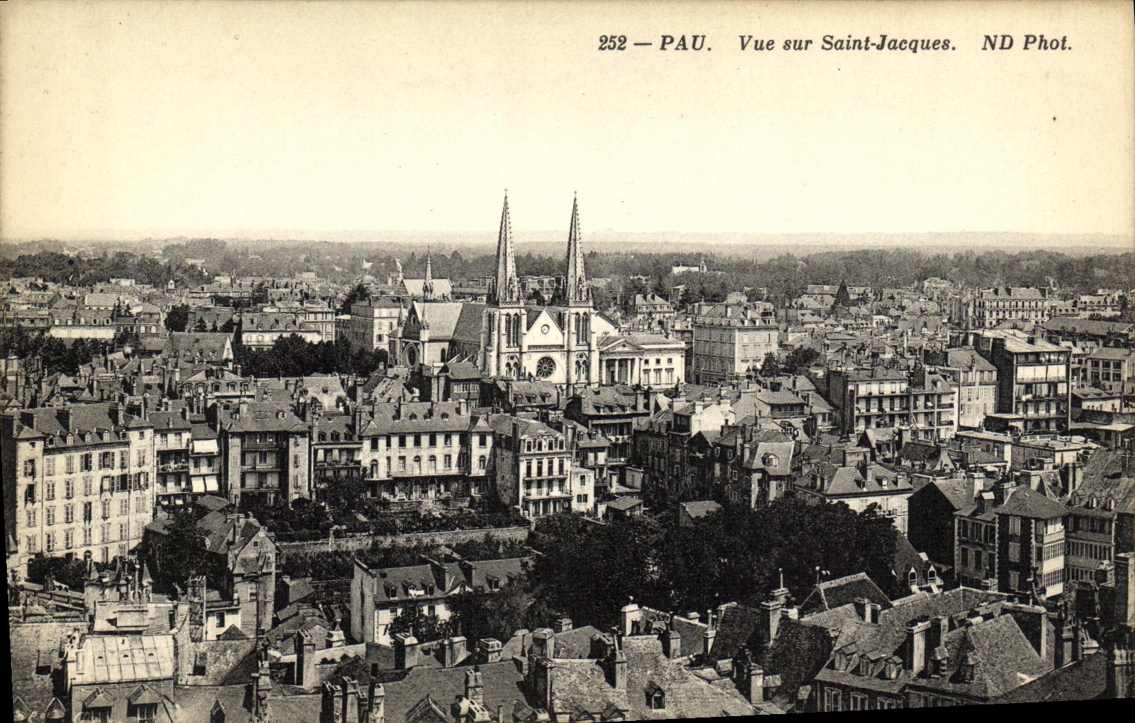 VINTAGE POSTCARD Pau Seen On Jacques Saint