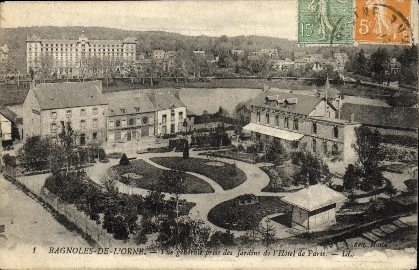La POSTAL de la VENDIMIA Bagnoles de L vision adorna jardines tomados de L hotel de Paris