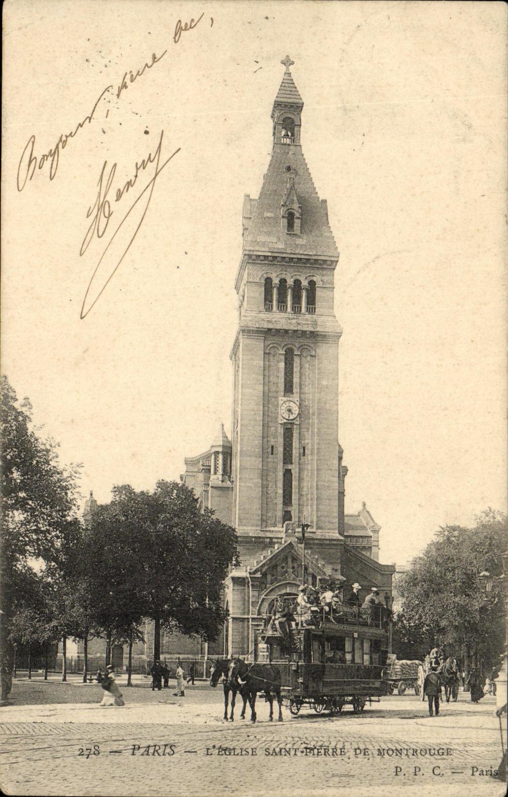 VINTAGE POSTCARD Paris L Church Saint Pierre De Montrouge