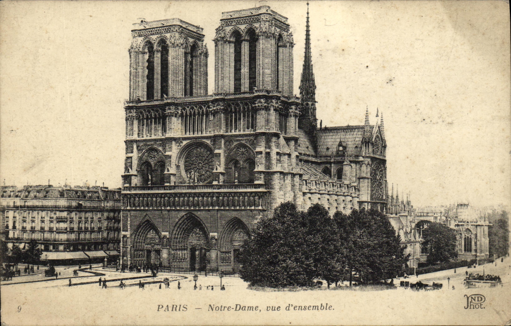 VINTAGE POSTCARD Paris Notre Dame Seen D together