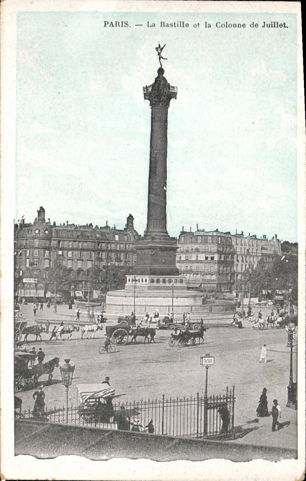 CPA Paris La Bastille et la Colonne de Juillet