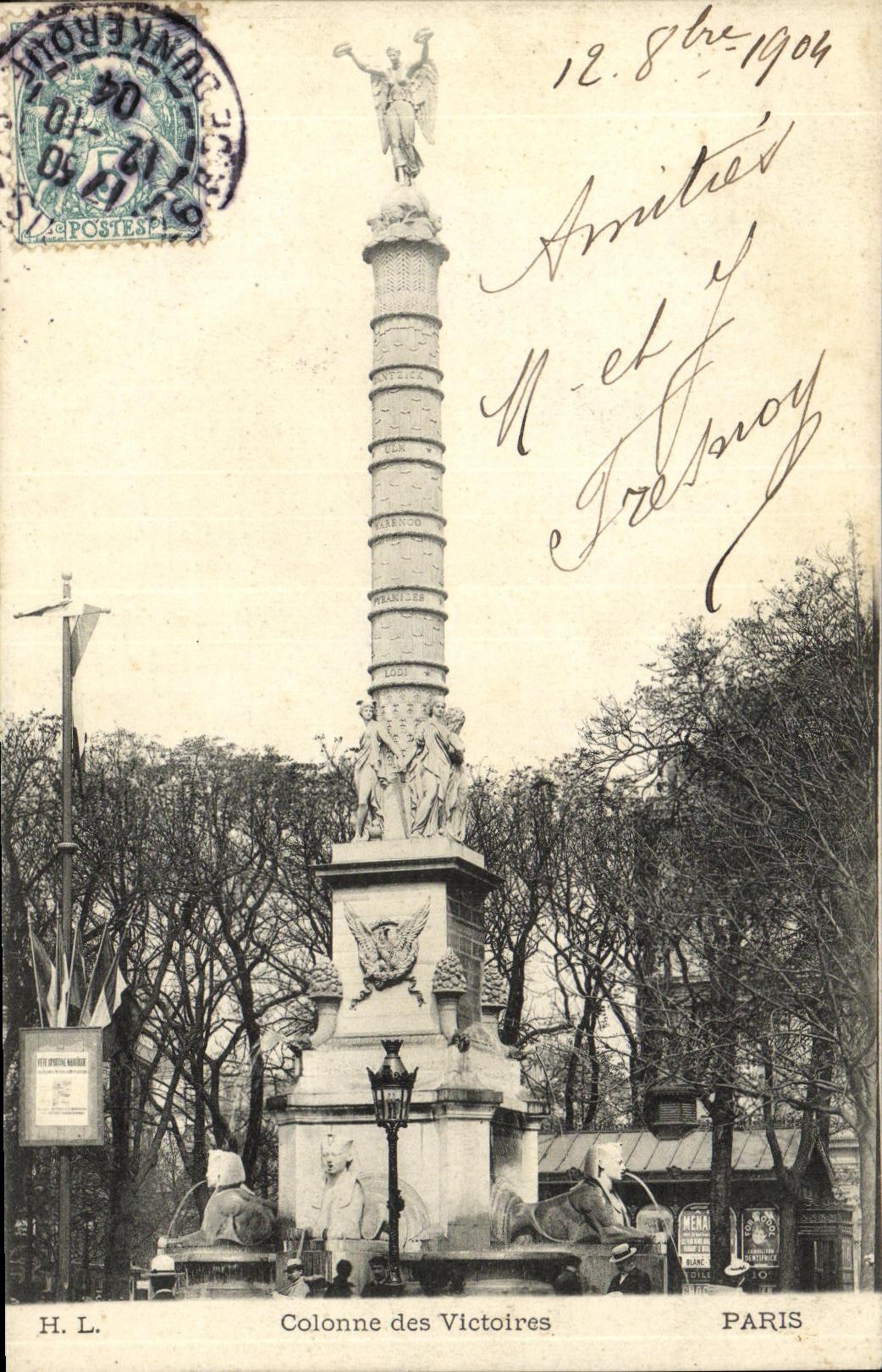 CPA Paris Colonne des Victoires