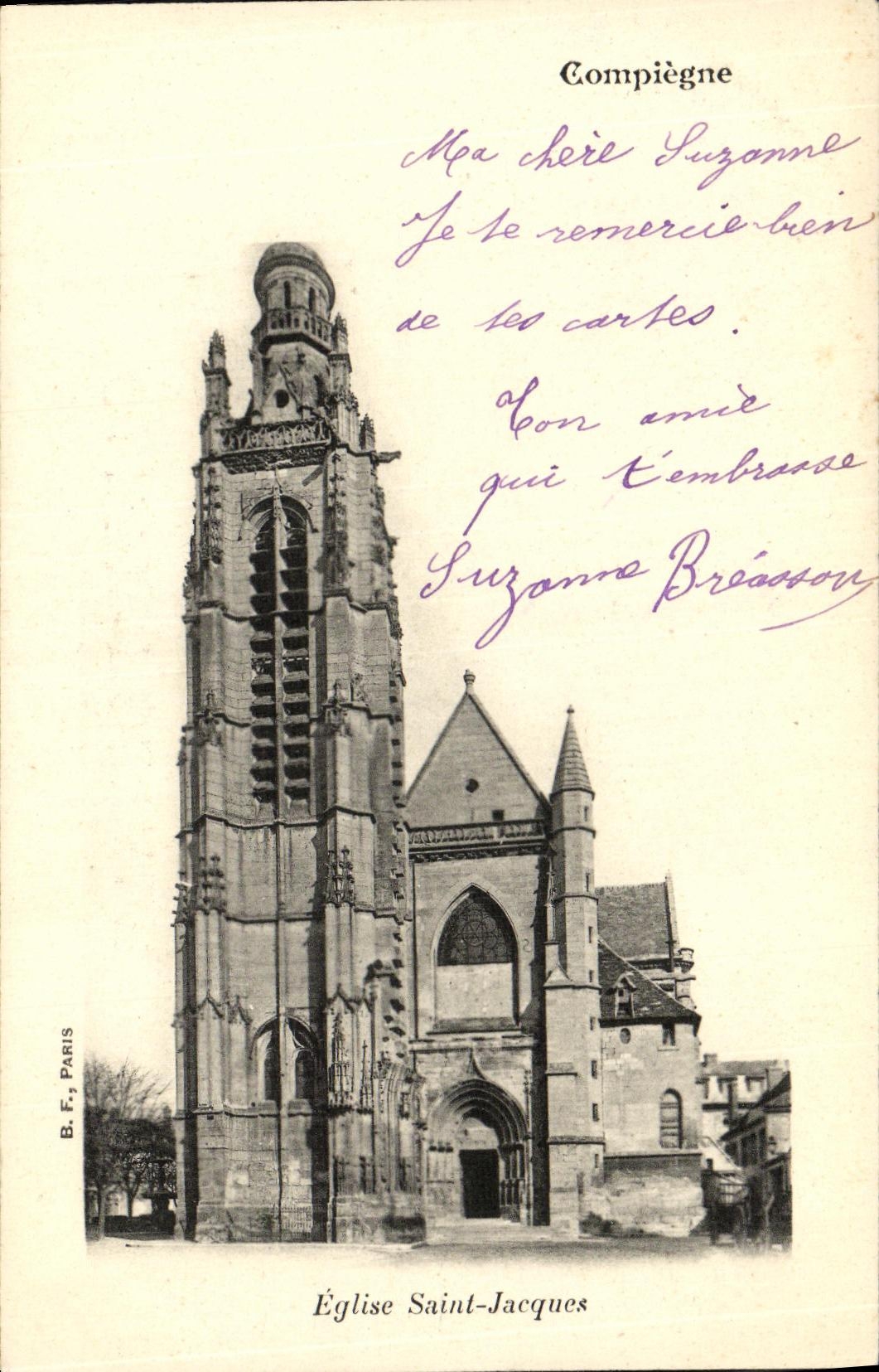 CPA Compiegne L Eglise Saint Jacques