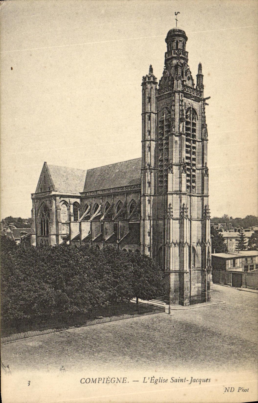 CPA Compiegne L Eglise Saint Jacques