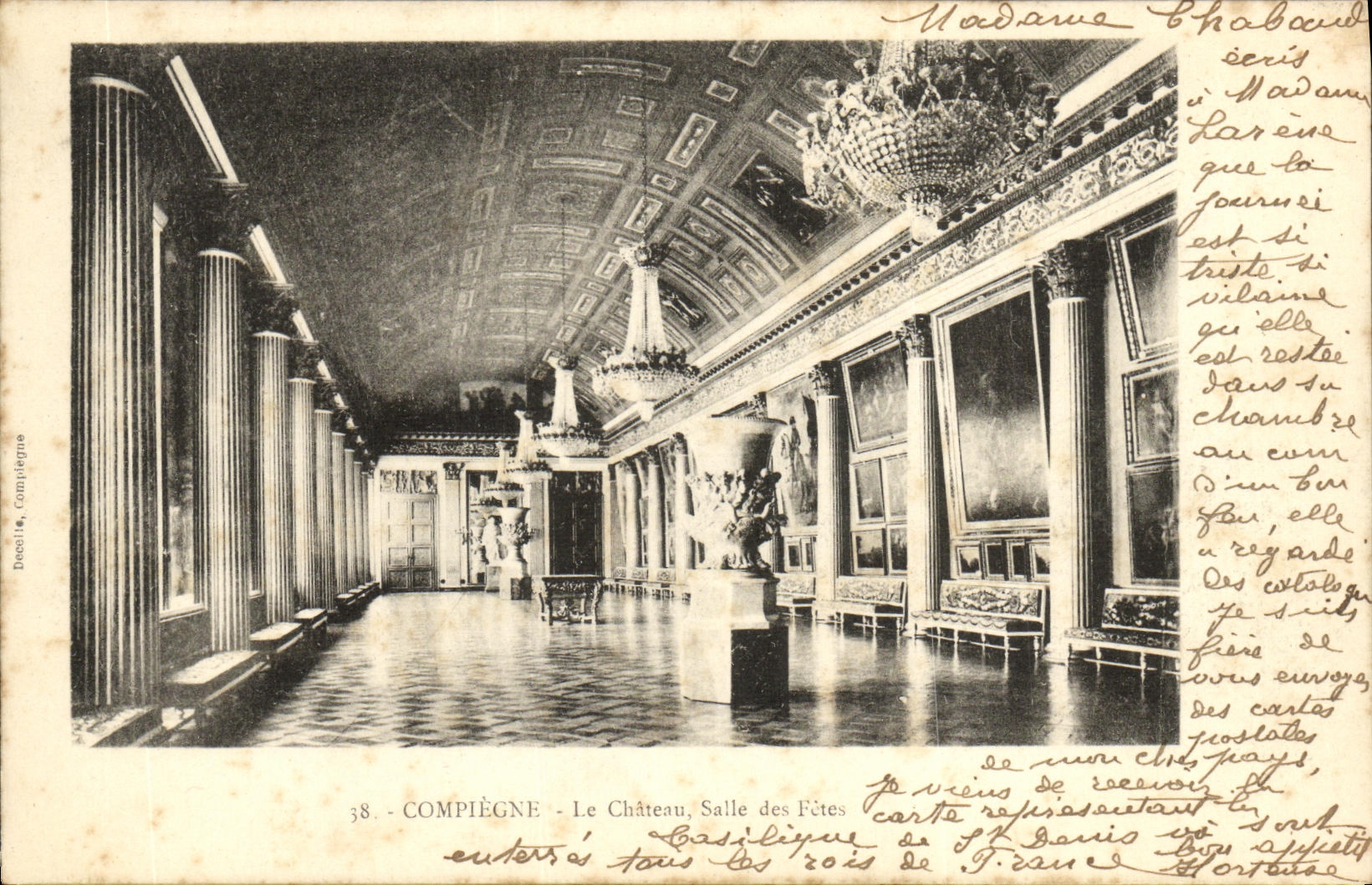 CPA Compiegne Le Chateau Salle des Fetes